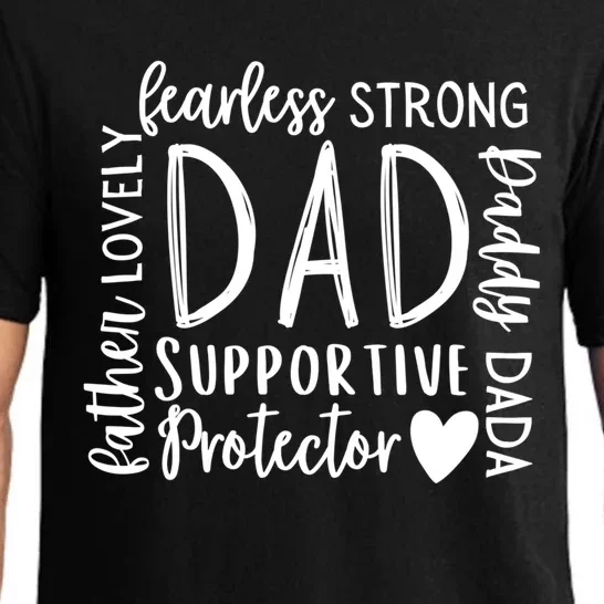 Dad Protector Strong Fearless Funny FatherS Day Gift Father Gift Pajama Set