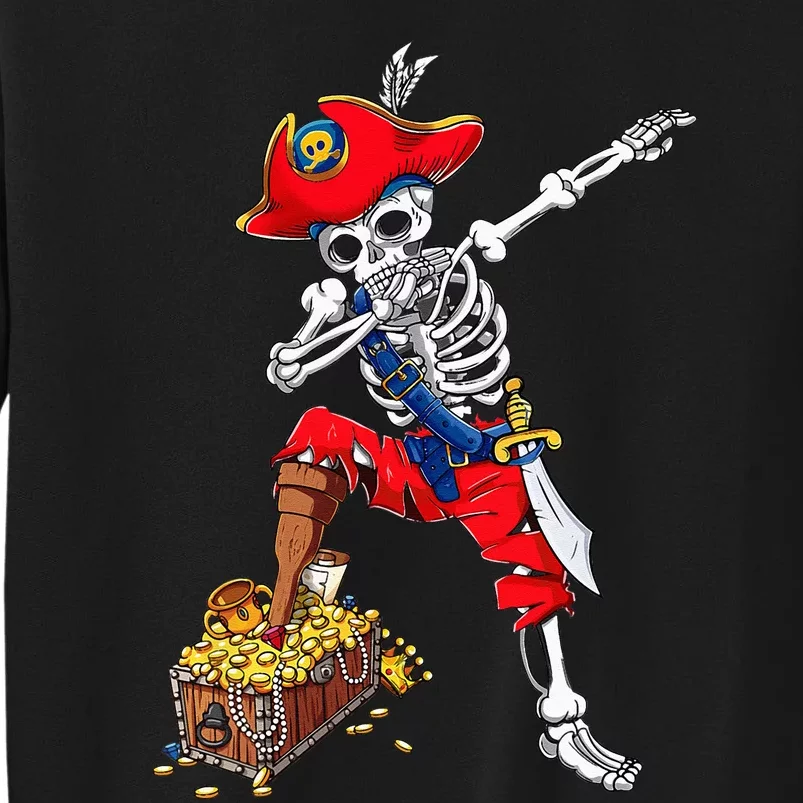 Dabbing Pirate Skeleton Dab Kids Halloween Costume Gift Sweatshirt