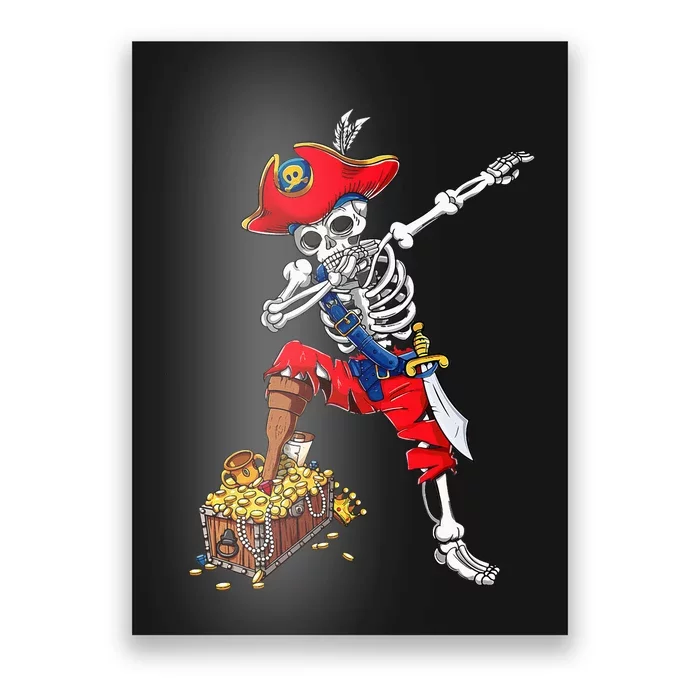 Dabbing Pirate Skeleton Dab Kids Halloween Costume Gift Poster