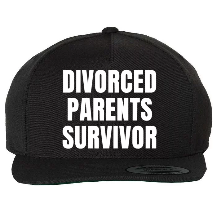 Divorced Parents Survivor Son Daughter Of Divorced Parents Wool Snapback Cap