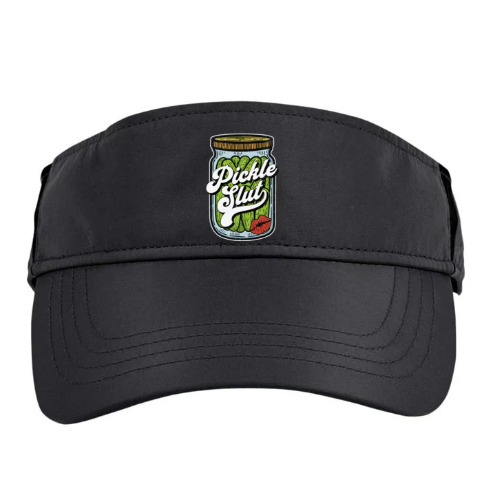 Dill Pickle Slut Funny Rude Humor Pickle Lover Jar Retro Adult Drive Performance Visor