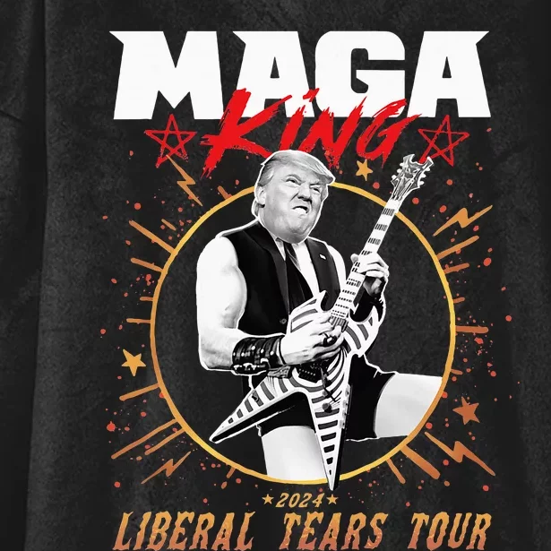 Donkey Pox Song Trump Playing Guitar Solo For Liberal Tears Hooded Wearable Blanket