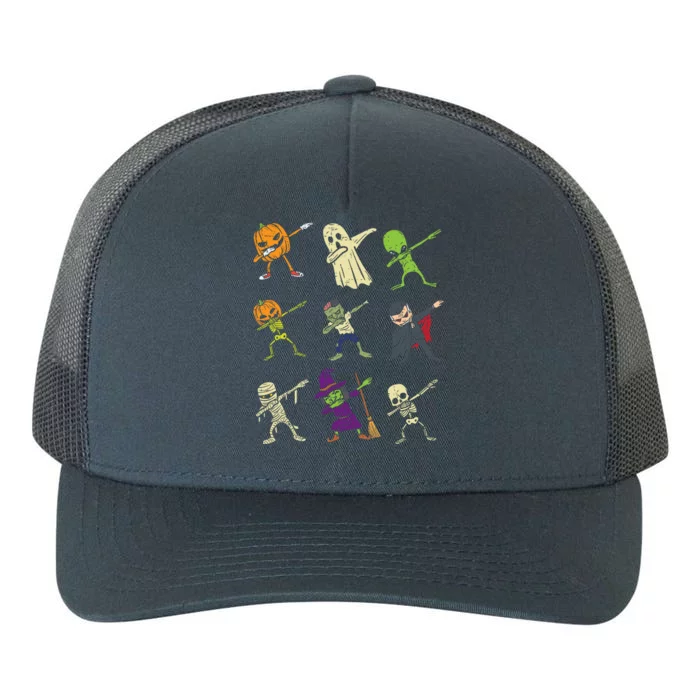 Dab Pumpkin Skeleton Ghost Alien Zombie Halloween Gift Yupoong Adult 5-Panel Trucker Hat