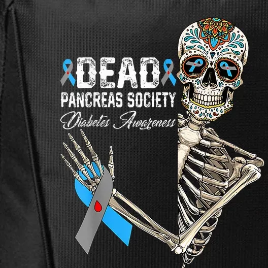 Dead Pancreas Society Diabetes Awareness Day Sugar Skeleton City Backpack