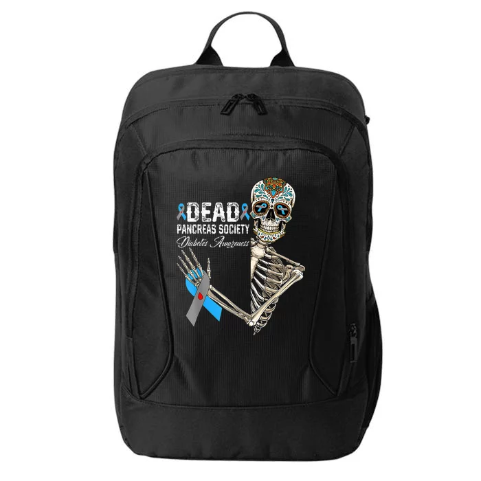 Dead Pancreas Society Diabetes Awareness Day Sugar Skeleton City Backpack