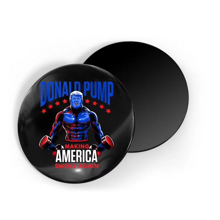 Donald Pump Swole America Gift Trump Weight Lifting Gym Fitness Magnet