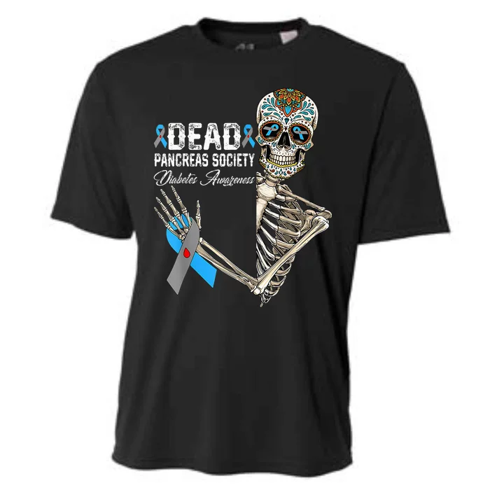 Dead Pancreas Society Diabetes Awareness Day Sugar Skeleton Cooling Performance Crew T-Shirt