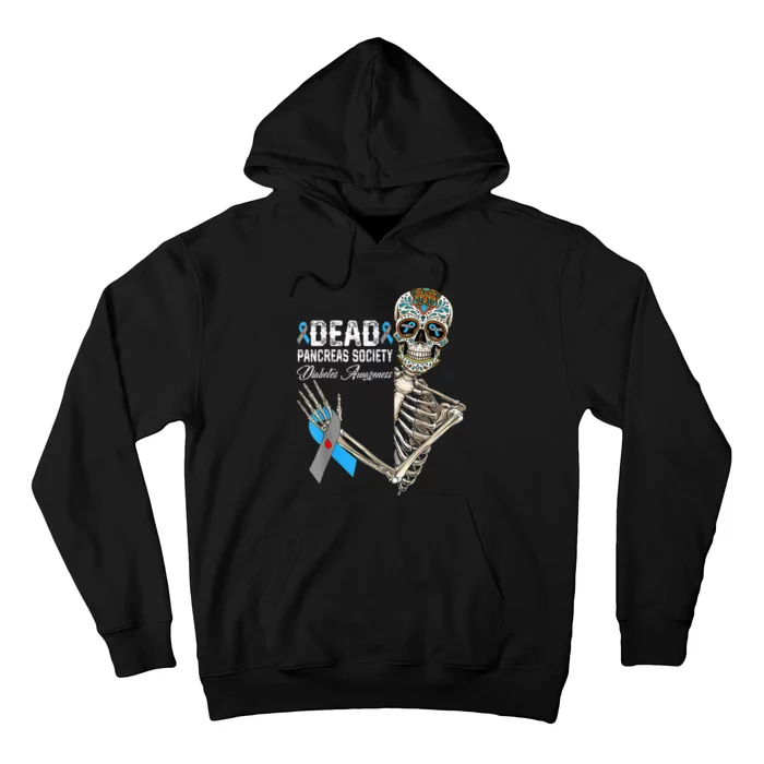 Dead Pancreas Society Diabetes Awareness Day Sugar Skeleton Hoodie