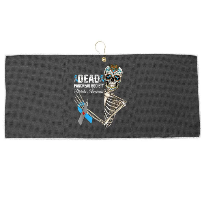 Dead Pancreas Society Diabetes Awareness Day Sugar Skeleton Large Microfiber Waffle Golf Towel