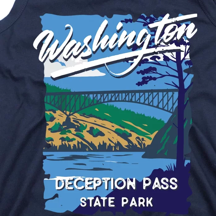 Deception Pass State Park Washington Evergreen State Camping Tank Top