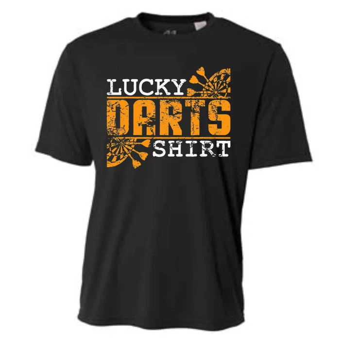 Dart Player Saying For Dart Fans Lucky Darts Cooling Performance Crew T-Shirt