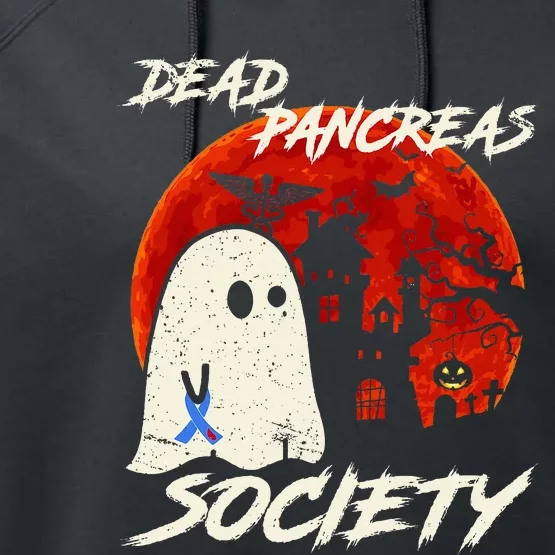 Dead Pancreas Society Ghost Diabetes Awareness Halloween Performance Fleece Hoodie