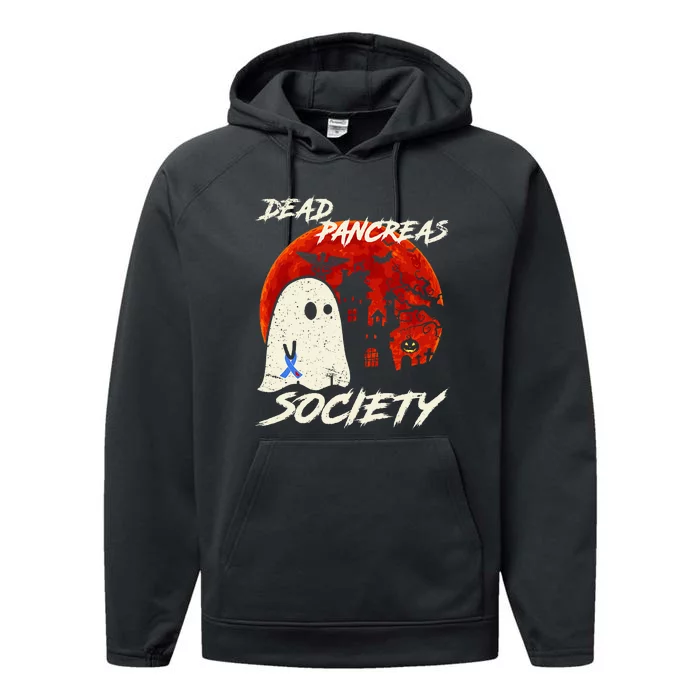 Dead Pancreas Society Ghost Diabetes Awareness Halloween Performance Fleece Hoodie