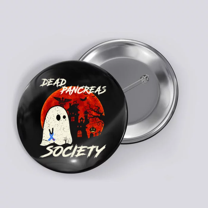 Dead Pancreas Society Ghost Diabetes Awareness Halloween Button