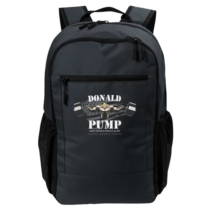 Donald Pump Trump Make America Strong Again Funny Daily Commute Backpack