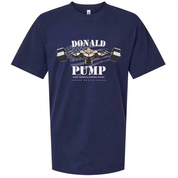 Donald Pump Trump Make America Strong Again Funny Sueded Cloud Jersey T-Shirt