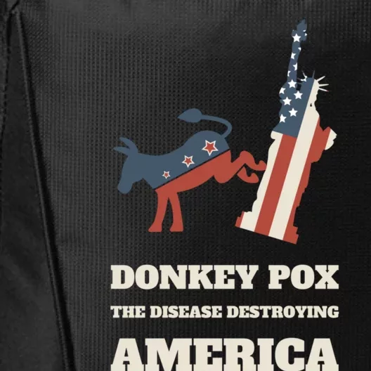 Donkey Pox The Disease Destroying America Funny Anti Biden City Backpack