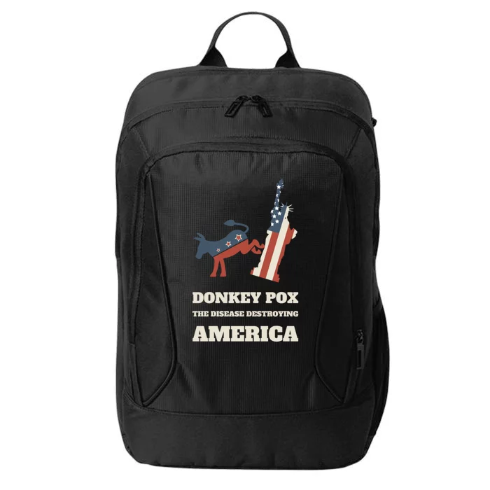 Donkey Pox The Disease Destroying America Funny Anti Biden City Backpack