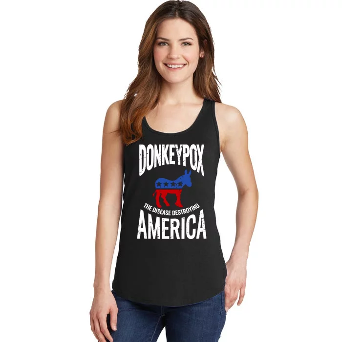 Donkey Pox The Disease Destroying America Ladies Essential Tank