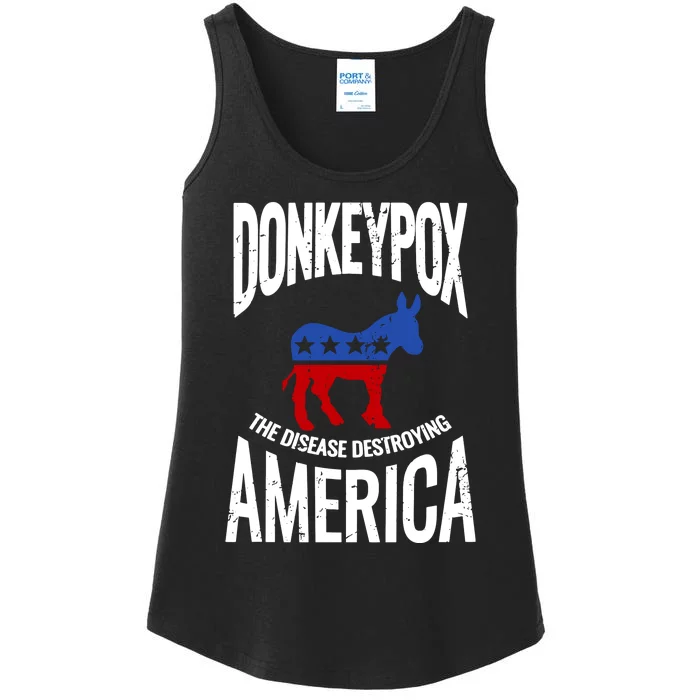 Donkey Pox The Disease Destroying America Ladies Essential Tank