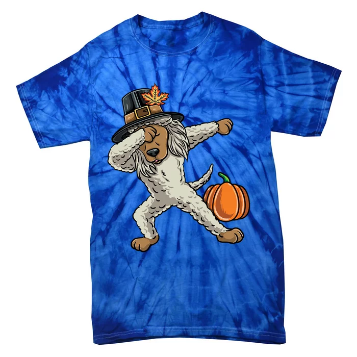 Dabbing Pilgrim Toy Poodle Thanksgiving Gift Tie-Dye T-Shirt