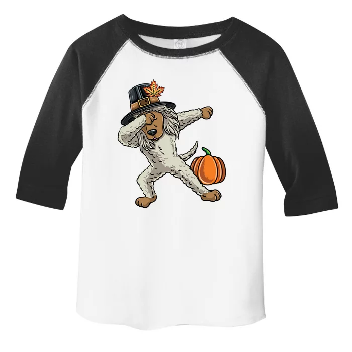 Dabbing Pilgrim Toy Poodle Thanksgiving Gift Toddler Fine Jersey T-Shirt