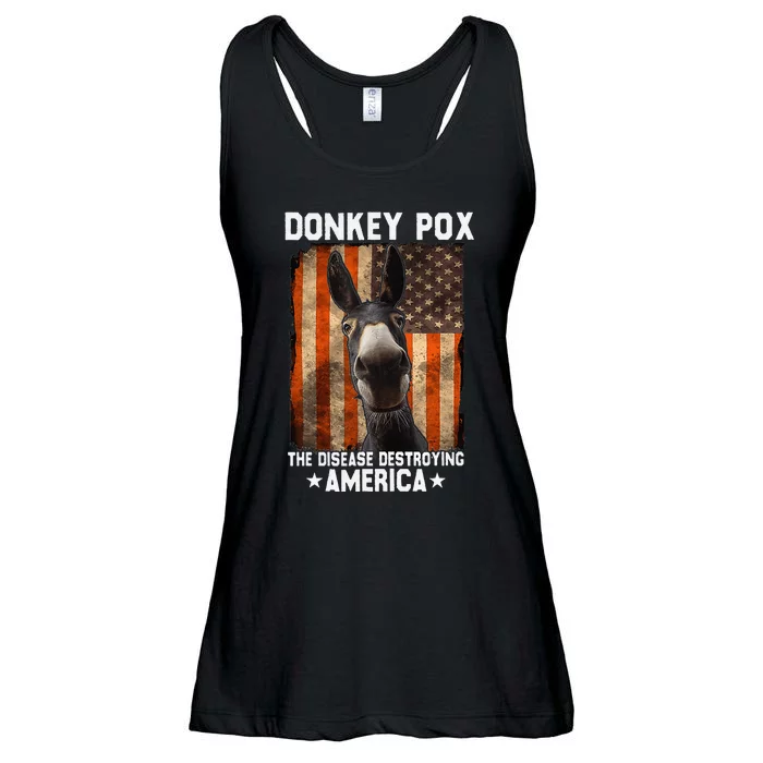 Donkey Pox The Disease Destroying America Donkeypox Funny Ladies Essential Flowy Tank