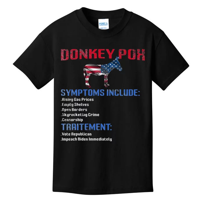 Donkey Pox The Disease Destroys America Donkeypox Retro Kids T-Shirt