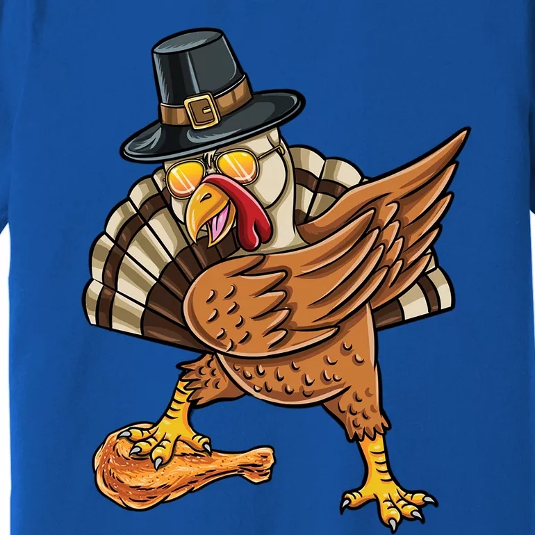 Dabbing Pilgrim Turkey Fried Chicken Thanksgiving Gift Premium T-Shirt