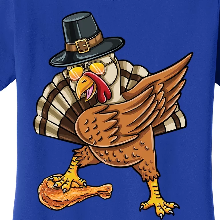 Dabbing Pilgrim Turkey Fried Chicken Thanksgiving Gift Women's T-Shirt