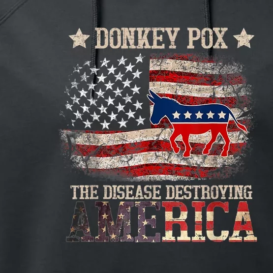 Donkey Pox The Disease Destroying America Funny Performance Fleece Hoodie