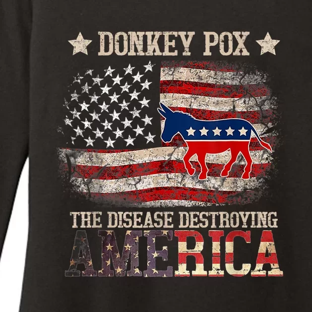 Donkey Pox The Disease Destroying America Funny Womens CVC Long Sleeve Shirt