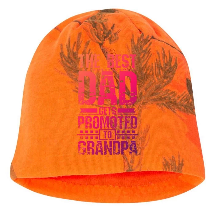 Dad Promoted To Grandpa With Dad Grandpa Funny Gift Kati - Camo Knit Beanie