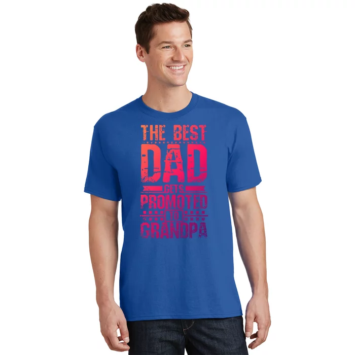 Dad Promoted To Grandpa With Dad Grandpa Funny Gift T-Shirt