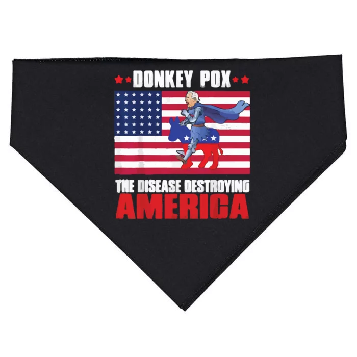 Donkey Pox The Disease Destroying America Anti Biden USA-Made Doggie Bandana