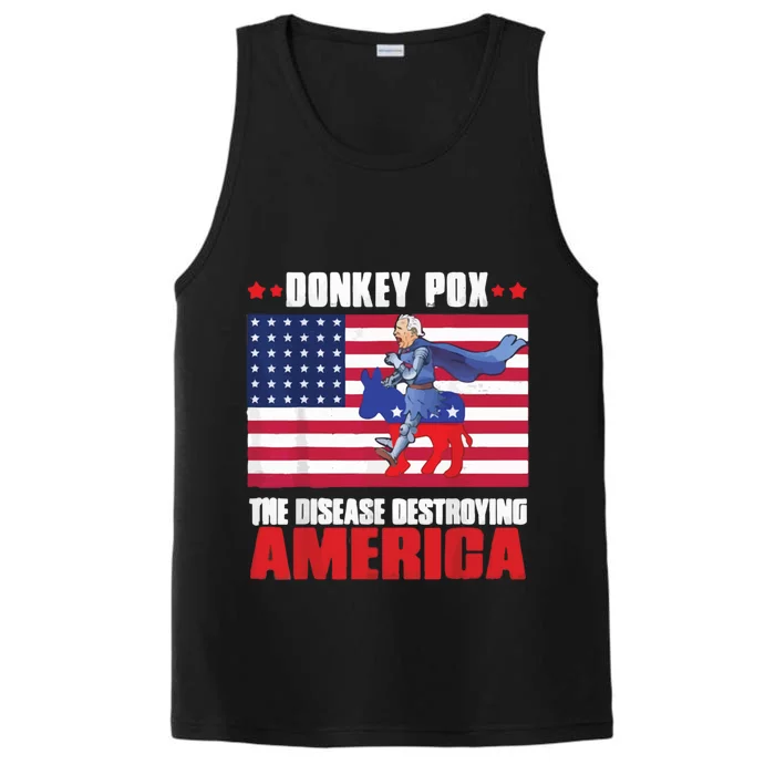 Donkey Pox The Disease Destroying America Anti Biden Performance Tank