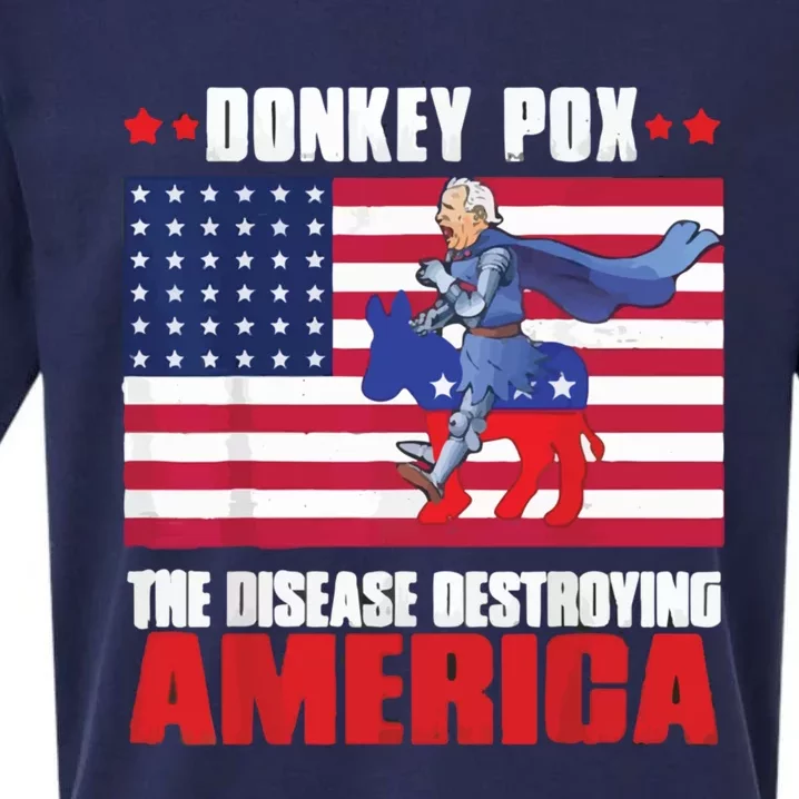 Donkey Pox The Disease Destroying America Anti Biden Sueded Cloud Jersey T-Shirt