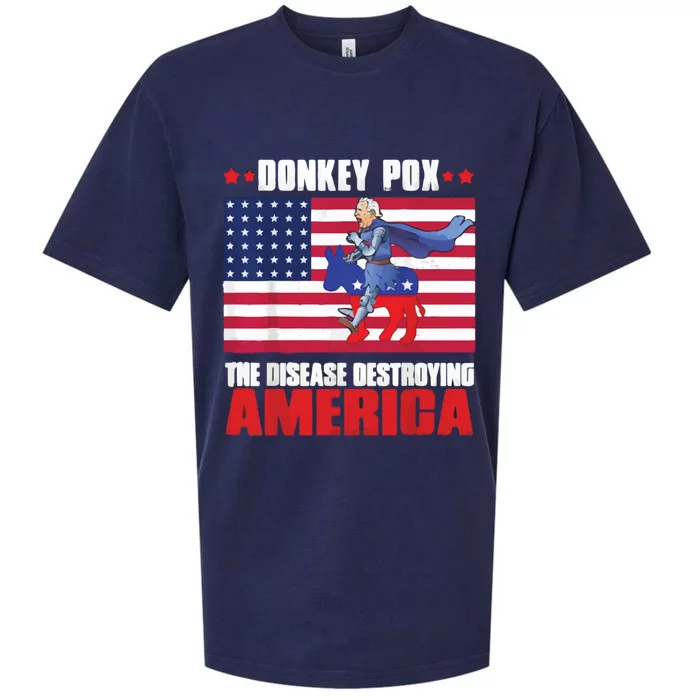 Donkey Pox The Disease Destroying America Anti Biden Sueded Cloud Jersey T-Shirt