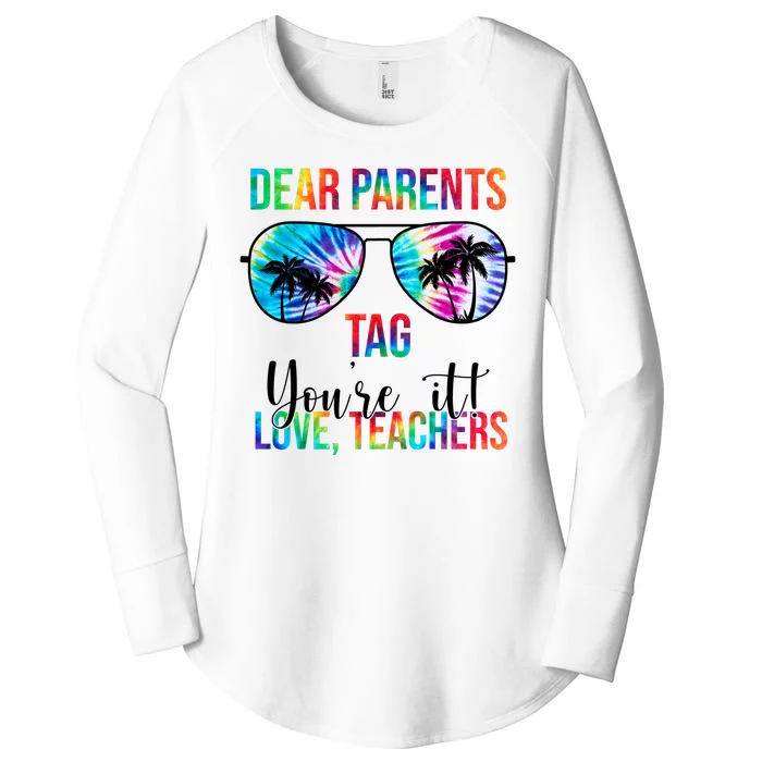 Dear Parents Tag Youre It Love Teachers Funny Summer Women's Perfect Tri Tunic Long Sleeve Shirt