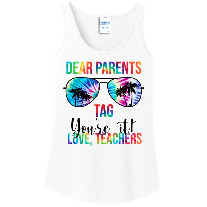 Dear Parents Tag Youre It Love Teachers Funny Summer Ladies Essential Tank