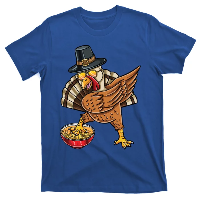 Dabbing Pilgrim Turkey Mac And Cheese Thanksgiving Gift T-Shirt