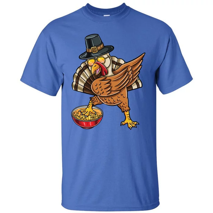 Dabbing Pilgrim Turkey Mac And Cheese Thanksgiving Gift Tall T-Shirt