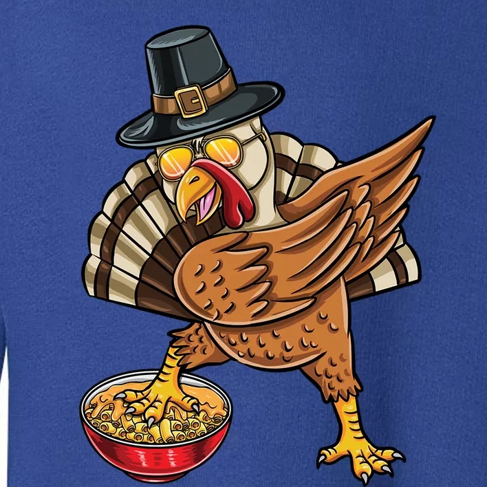 Dabbing Pilgrim Turkey Mac And Cheese Thanksgiving Gift Toddler Sweatshirt