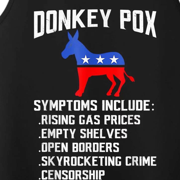 Donkey Pox The Disease Destroying America Funny Anti Biden Performance Tank