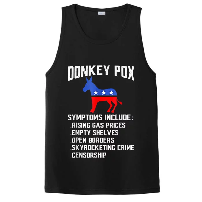 Donkey Pox The Disease Destroying America Funny Anti Biden Performance Tank