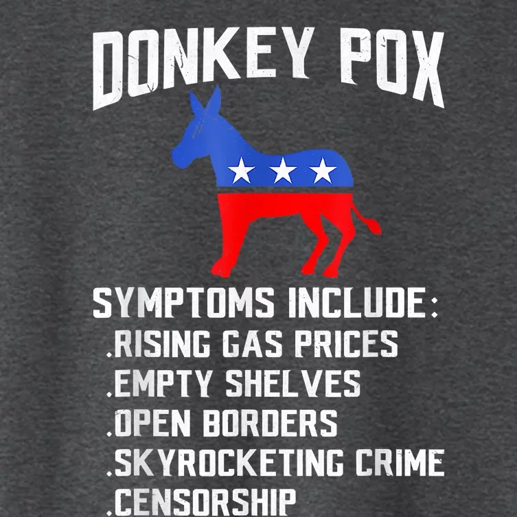 Donkey Pox The Disease Destroying America Funny Anti Biden Women's Crop Top Tee