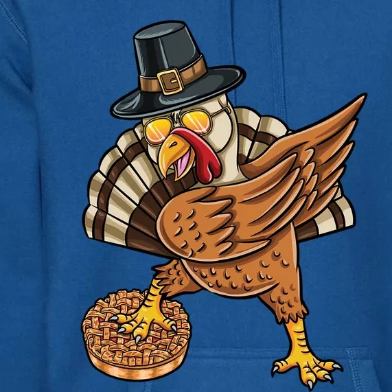 Dabbing Pilgrim Turkey Apple Pie Thanksgiving Gift Premium Hoodie