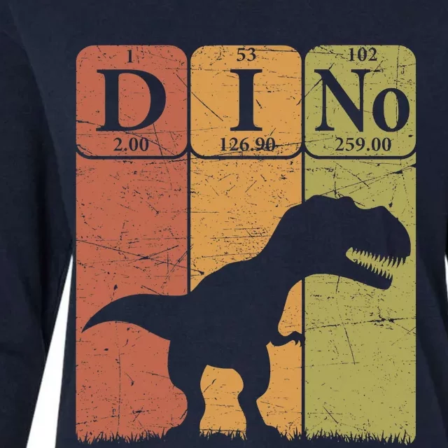 Dinosaur Periodic Table Elements T Rex Dino Paleontologist Womens Cotton Relaxed Long Sleeve T-Shirt