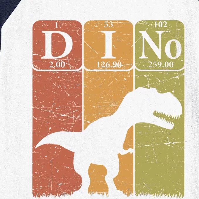 Dinosaur Periodic Table Elements T Rex Dino Paleontologist Baseball Sleeve Shirt