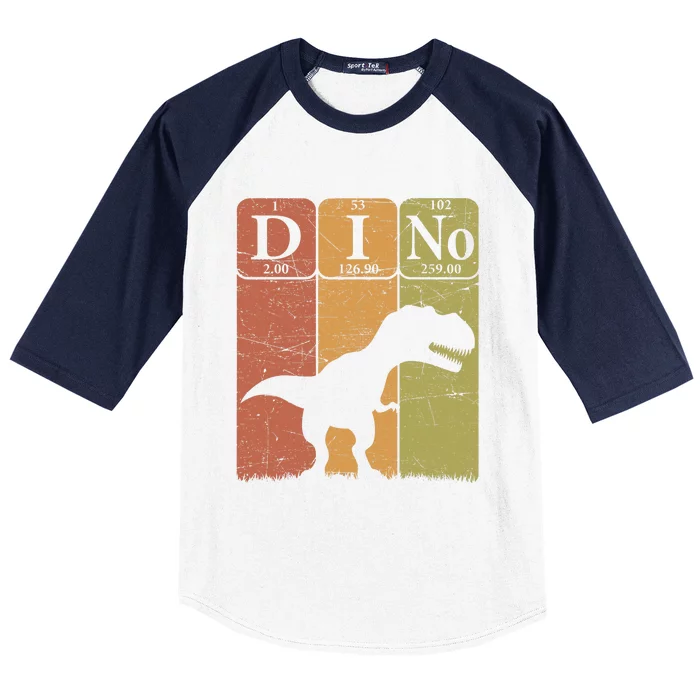 Dinosaur Periodic Table Elements T Rex Dino Paleontologist Baseball Sleeve Shirt